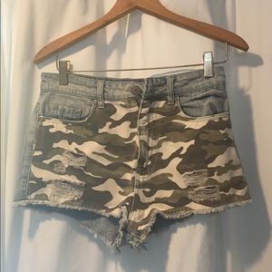 BDG Urban Outfitters Denim Camo Shorts